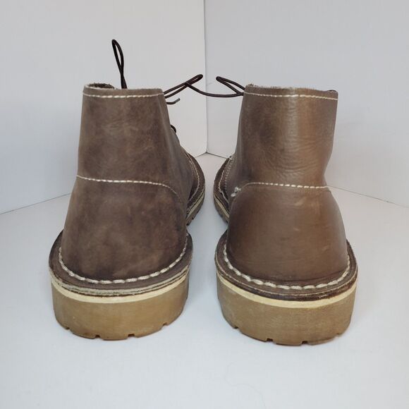 Safari By Bata brown Leather Chukka Desert Ankle Boots Lace up Mens Size 10 - Picture 5 of 10
